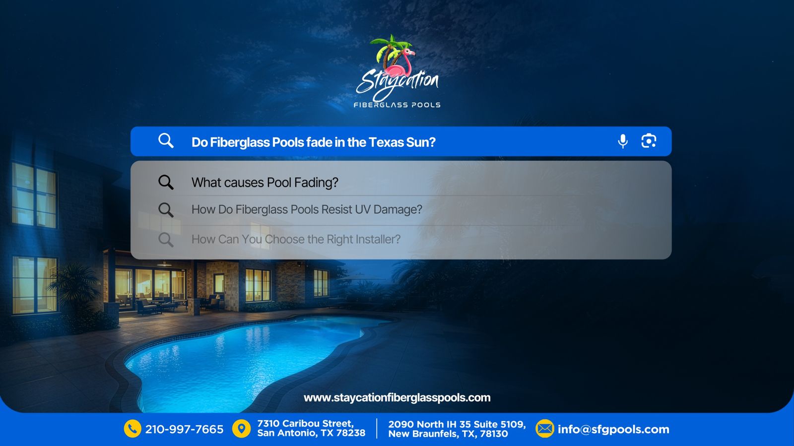 Do Fiberglass Pools Fade in the Texas Sun? Materials, UV Resistance & Longevity Explained