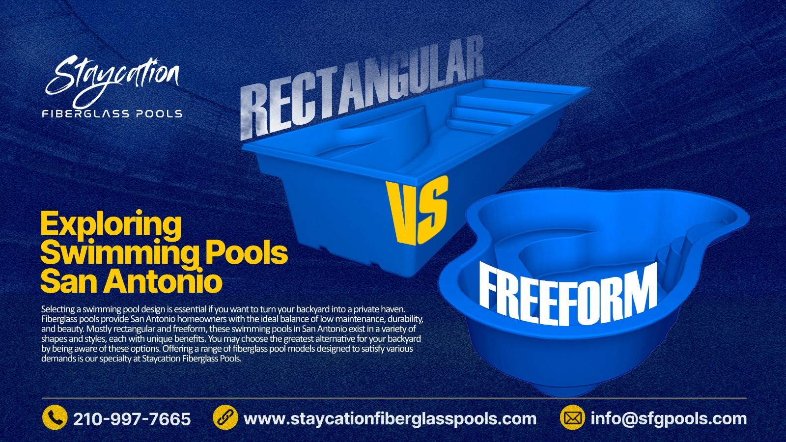 Exploring Swimming Pools in San Antonio: Rectangular vs. Freeform Fiberglass Designs