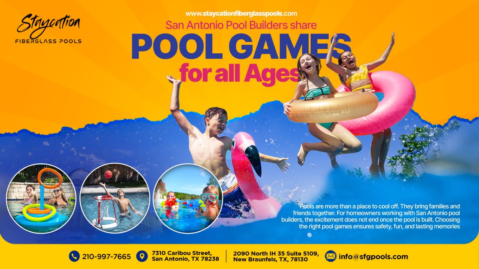 San Antonio Pool Builders Share Pool Games for All Ages