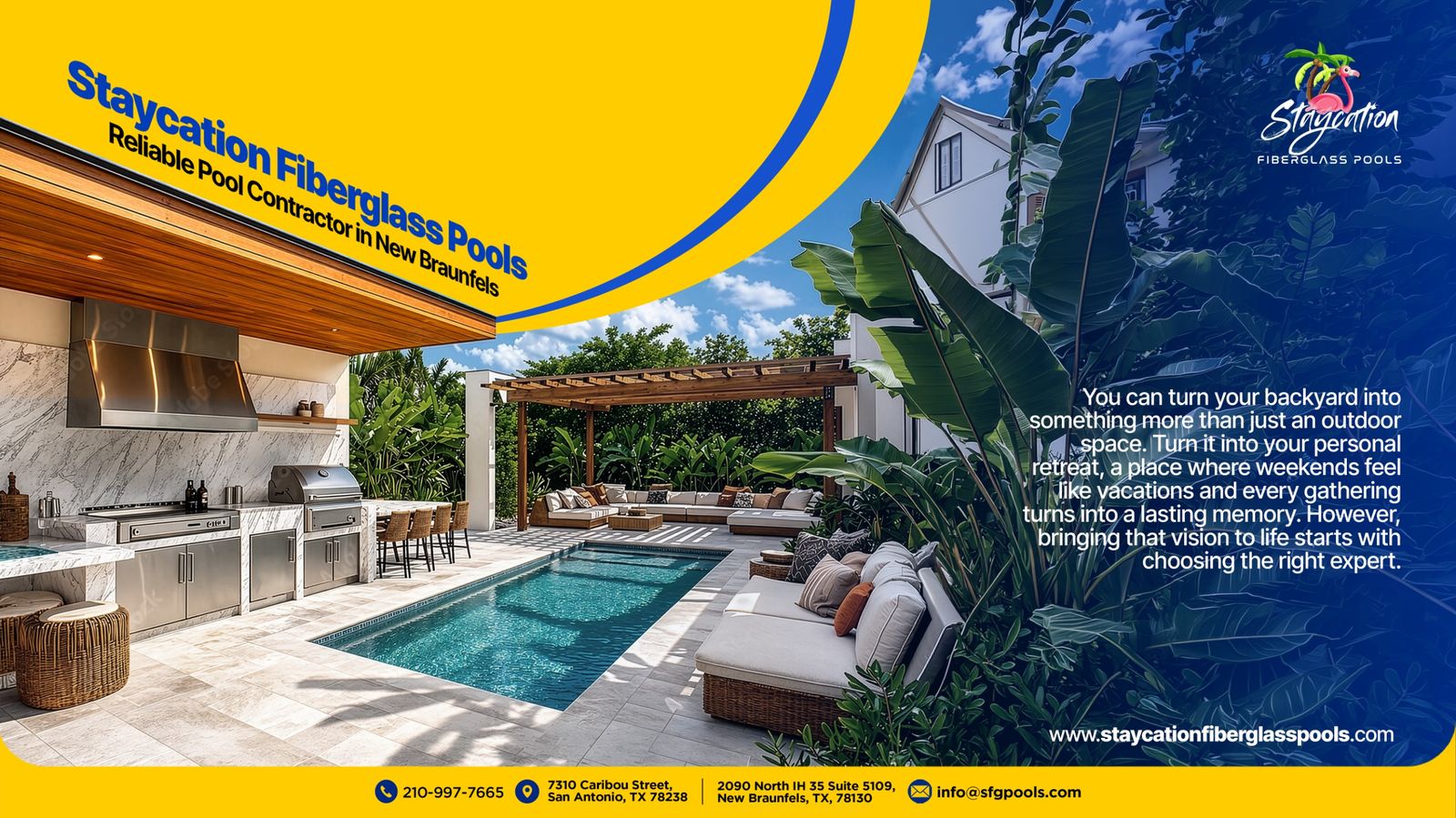 Staycation Fiberglass Pools: Reliable Pool Contractor in New Braunfels