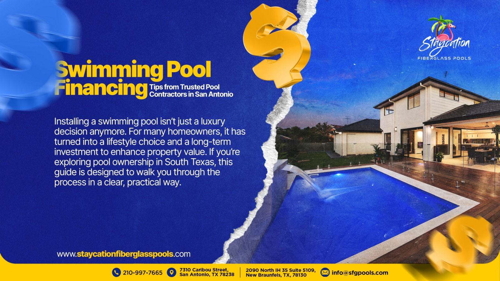 Swimming Pool Financing 101: Tips from Trusted Pool Contractors in San Antonio