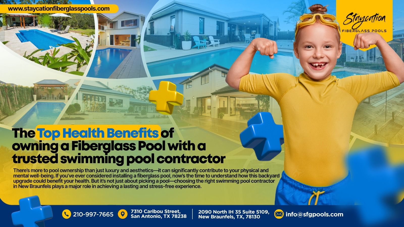 The Top Health Benefits of Owning a Fiberglass Pool with a Trusted Swimming Pool Contractor in New Braunfels