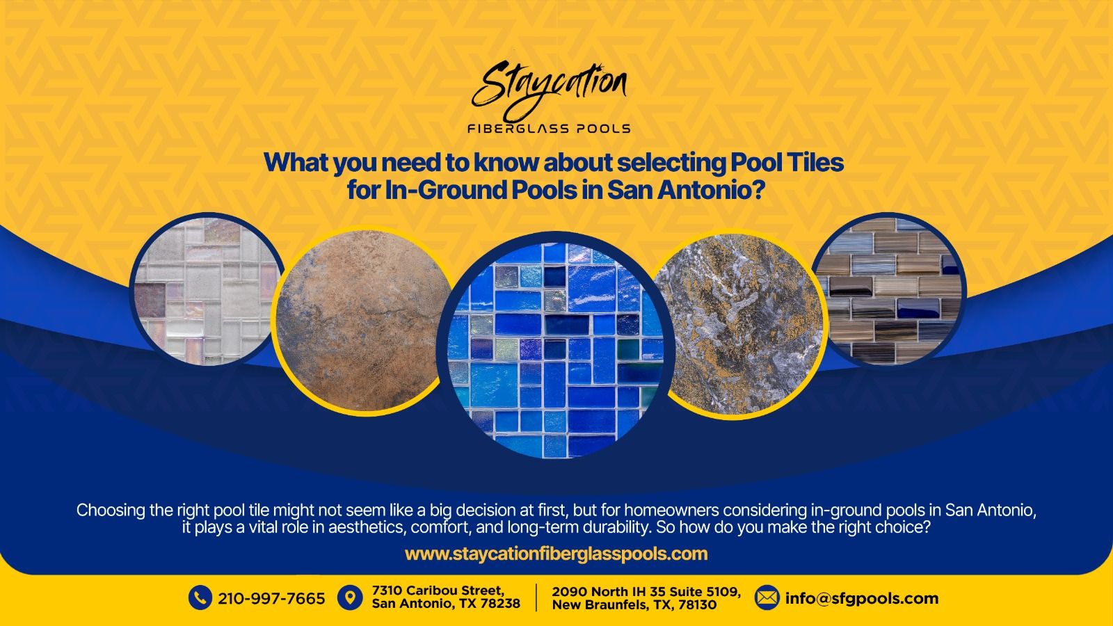 What You Need to Know About Selecting Pool Tiles for In-Ground Pools in San Antonio