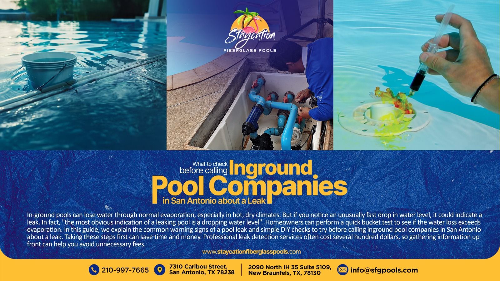 What to Check Before Calling Inground Pool Companies in San Antonio About a Leak