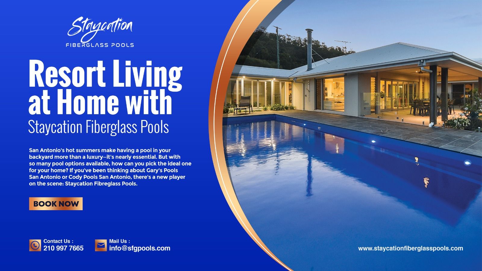 Resort Living at Home with Staycation Fiberglass Pools
