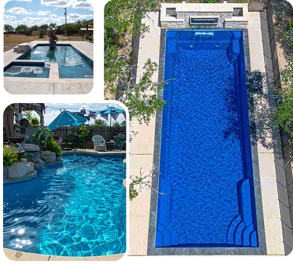 Fiberglass pools installed by Staycation Fiberglass Pools near Helotes